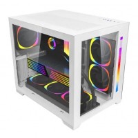 1STPLAYER SP7 White Mid Tower RGB Gaming Case